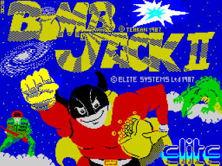 Bomb Jack II title screen for ZX Spectrum